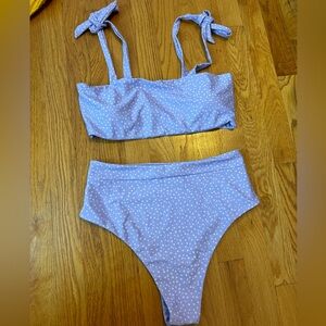 Two piece polka dot bikini